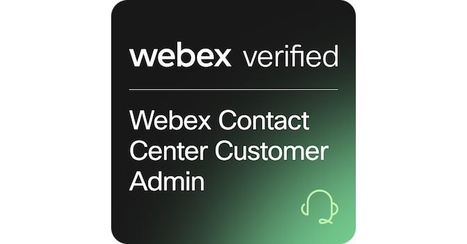 Webex Contact Center Customer Admin Badge